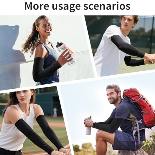 Cooling Compression Arm Sleeves for Sports，Tattoo Cover Up, UV Protection, Cycling, Gardening, Sun Protection for Men3