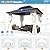 EROMMY 10'x12' Gazebo Hardtop, Galvanized Steel Double Roof Metal Gazebo with Aluminum Frame, Permanent Outdoor Pavilion with Curtain and Netting for Patio Lawn and Garden, Blue