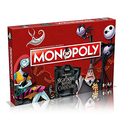 Winning Moves - Monopoly: The Nightmare Before Christmas - Gioco da Tavolo, 2-6 Giocatori, 8+ Anni, Edizione in Italiano