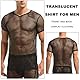 XNIVUIS Herren Unterhemd Netzstruktur Sexy Transparent T Shirt Herren Muskel Transparent Shirts Netz Unterhemd Herren Netzhemd Tank Tops Unterwäsche Reizwäsche Disco Party Kostüm Streetstyle (Schwarz)