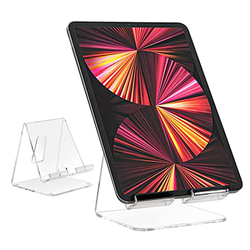 Kamehame Acrylic Desk Tablet Stand - Clear iPad & Galaxy Tab Stand (4-13 inches)