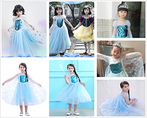 image for Party Chili Princess Costumes Birthday Dress Up for Little Girls with 