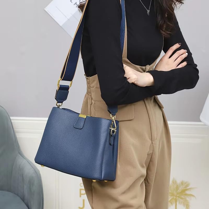 Small Women Soft Genuine Leather Shoulder Bag Crossbody Purses for Lady Bucket Handbag2