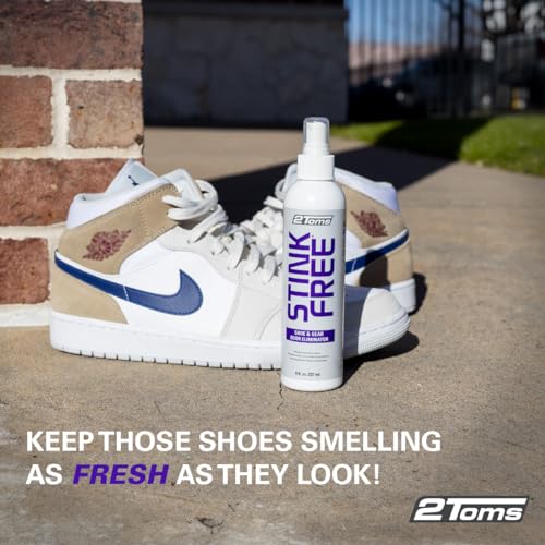 Image of 2Toms StinkFree Odor Eliminator Spray for Sweat & Shoes, 8 Oz, 2 Bottles