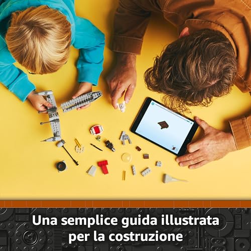 Star Wars 75410 N-1 Starfighter di Mando e Grogu con i Personaggi del Mandaloriano, 'Baby Yoda' e Droide R5-D4, Astronave Giocattolo e Stazione di Rifornimento per Bambini e Bambine da 4 Anni - Lego - Immagine 3