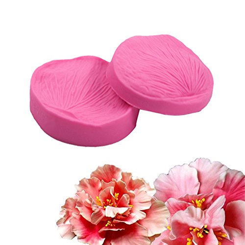 FOUR-C Decorating Tools Petal Veiner Chocolate Molds Cupcake Decorations Color Pink