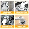 Brosse Nettoyage Electrique, 9 en 1 Brosse Rotative Nettoyage avec Ajustable, 8 TêTes 3 Vitesse Electric Cleaning Brush, Nettoyage Salle de Bain pour Baignoire, Toilettes, Cuisine