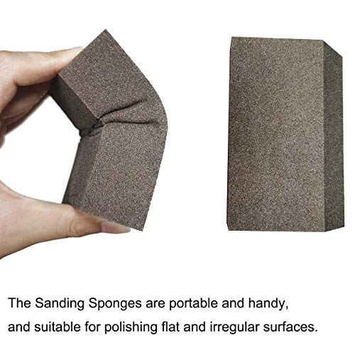 M-Jump 8 Pack Single Sanding Sponge, Coarse/Medium 4 Different Specifications Sanding Blocks Assortment,Washable And Reusable #TOP3