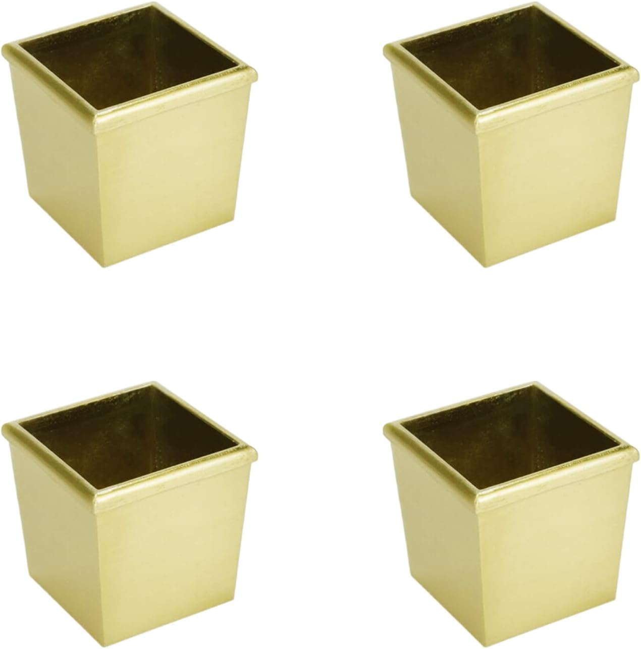 Dnyta Furniture Leg Pads Square 4 Pack Chair Leg Floor Protectors Gold
