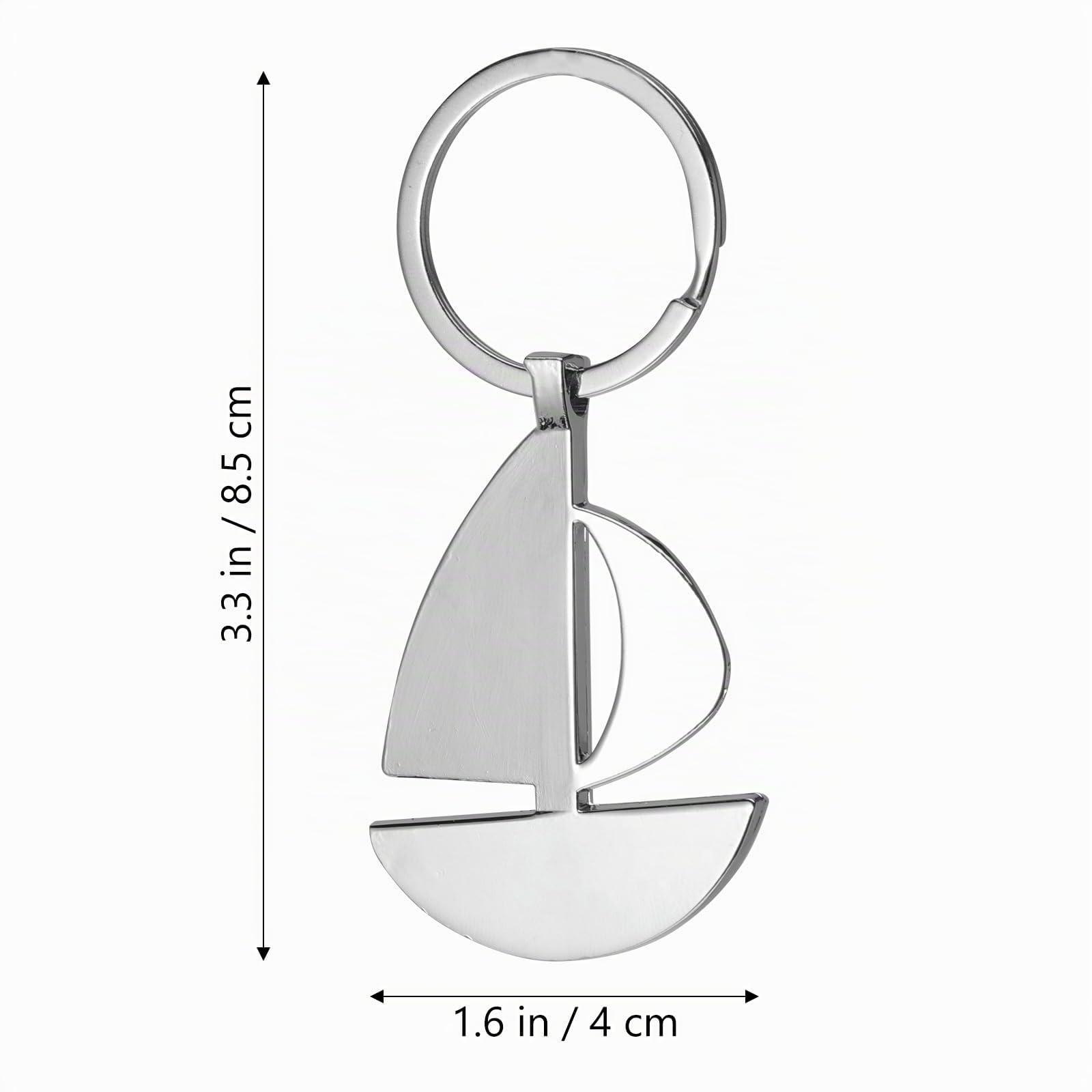 STOBOK Portachiavi in Metallo Barca a Vela 3.35X1.57X0.59 Pollici Portachiavi Galleggiante Regalo Creativo Accessori Barca Decorativo Per Auto Moto Famiglia Amici