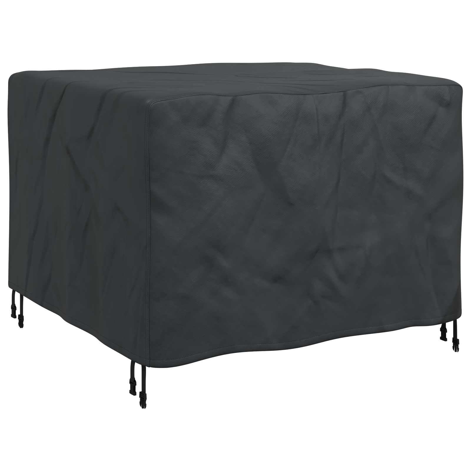 Knerpwd 420D Oxford Fabric Waterproof Furniture Cover 113X113x73 Cm, Plain Black For Indoor And Outdoor Use, Modern Style With Durable Fabric, Easy Clean By Wiping