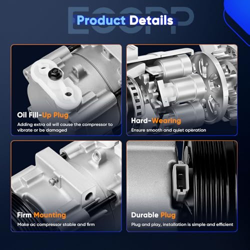 Image of ECCPP AC Compressor 1997-2006 Fit for Ford for F-150 for F-150 Heritage 4.2L