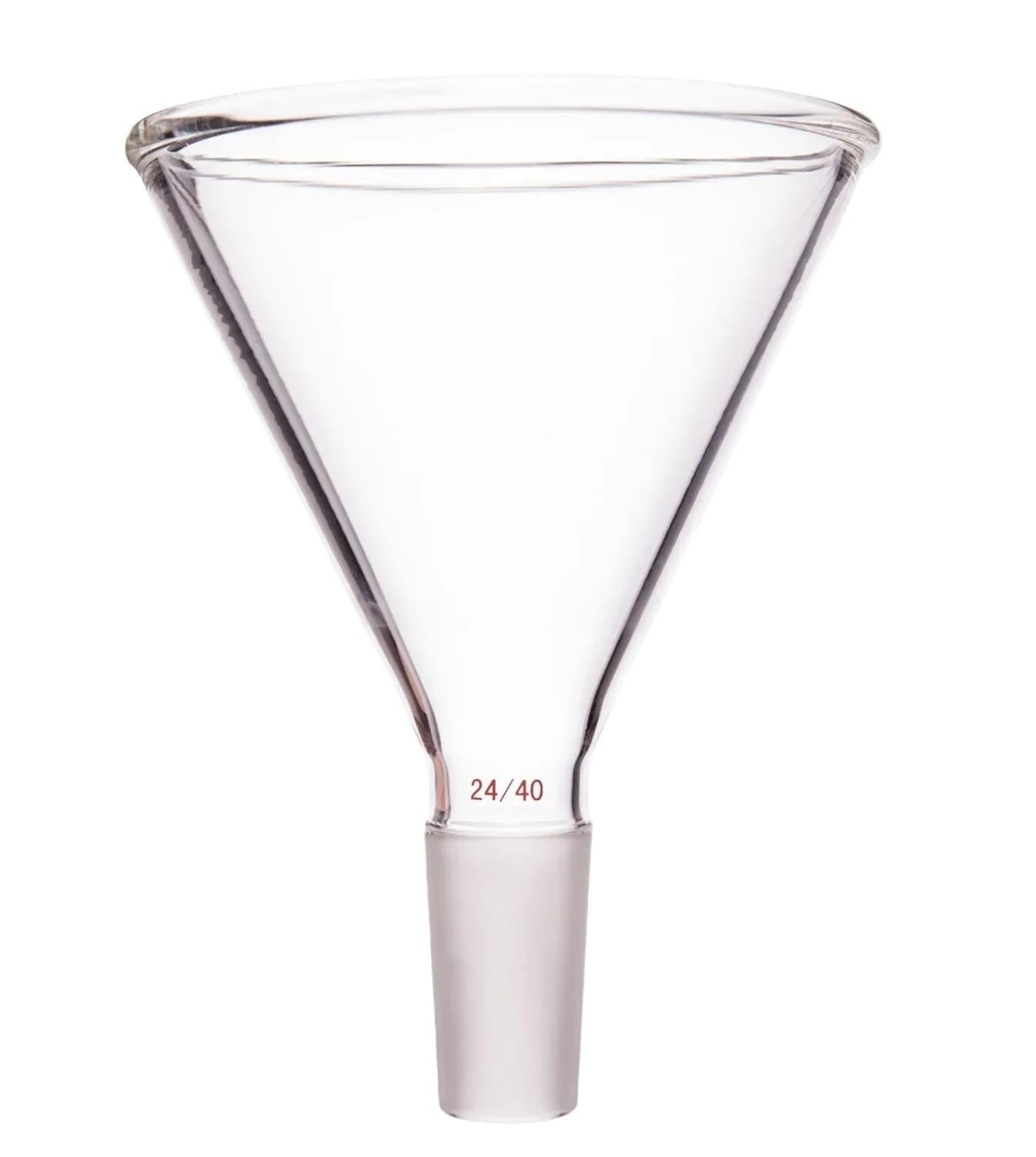 60 Degree Triangular Glass Funnel 2mm Thick for Lab Liquid Transfer | Transparency borosilicate glass funnel with smooth surface and firm welding(19 22 100mm)