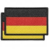 ALPENWOLF Deutschland Patch Set mit Klett – Gestickte Flaggen Aufnäher 8×5 cm – 2er Set Deutschland, für Rucksack, Cap, EDC Gear und Patch Sammlung