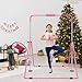 Jivifao Gymnastics Bar with Self-Inflating Mat for Kids, Adjustable Height Gymnastic Horizontal Bars with Mat, Folding Gymnastic Training Monkey Bars, Junior Expandable Training Kip Bar for Home