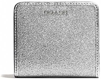 Coach Legacy Glitter Small Wallet F50199 Silver
