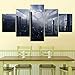 WPFZH Five Paintings Citadel Mass Effect 5 Piece Wallpapers Modern Modular Poster Art Canvas Painting for Living Room Home Decor-40x60 40x80 40x100cm NO Frame