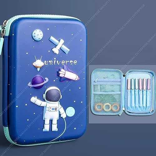 Image of Pencil Case, Cute Cartoon Pencil Pouch 3D Embossed Design Novelty Pencil for Case Gift for Students Kids (Universe Big Pouch)