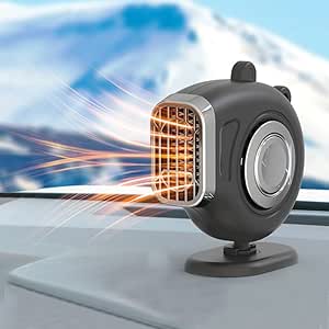 Radiateur-chauffage Pour Voiture, 12 V 150 W, 2 En 1 Chauffage Et Ventilation Portable Avec Base Rotative A 360 Pour Pare Brise Ventilation Ra 99230207