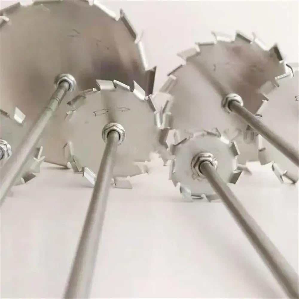 Mieszanie taśmowe ze stali nierdzewnej, Laboratoryjne mieszadło dyspersyjne ze stali nierdzewnej 304 z zębami piłokształtnymi prętem 30-180 mm(180mm disk with rod)