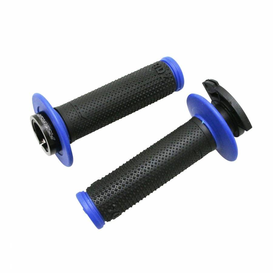 Poignées Off Road Progrip 708 triple densité 115mm avec lock-on noir et bleu - 2