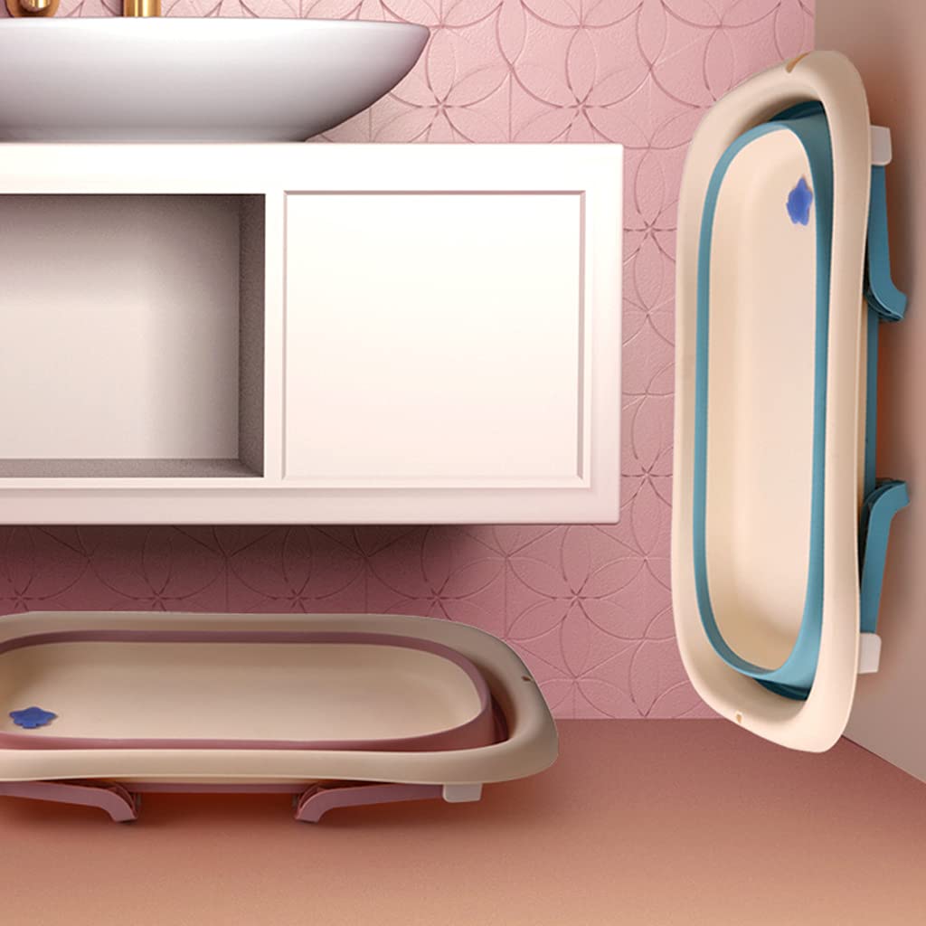 GroßEr Baby-Badewannen UnabhäNgiger Sitz Faltbare, Langlebige Badewanne Mit GroßEr RüCkenlehne Large Das Baby Kann Sich Hinlegen Und Im Badeeimer Sitzen C