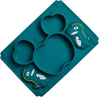 ibasenice Placa De Sucção De Silicone Para Bebês 1 Peça Para Bebês Talheres Placas De Sucção Para Crianças Placa De Autotreinamento Placas Divididas Para Crianças Placas De Sucção