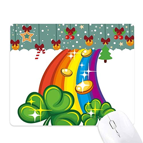 Tapis de souris trèfle vert pour décorer votre bureau à Noël
