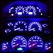 WLJH 6pcs Blue Canbus Error Free T5 37 2721 3030 Chips Instrument Panel Led Light Gauge Cluster Dash Indicator Bulbs with Twist Socket