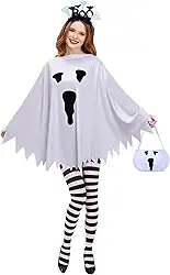 Fantasias de Halloween para mulheres adultas: conjunto de 4 ponchos de fantasia de fantasma para festa de cosplay de Halloween