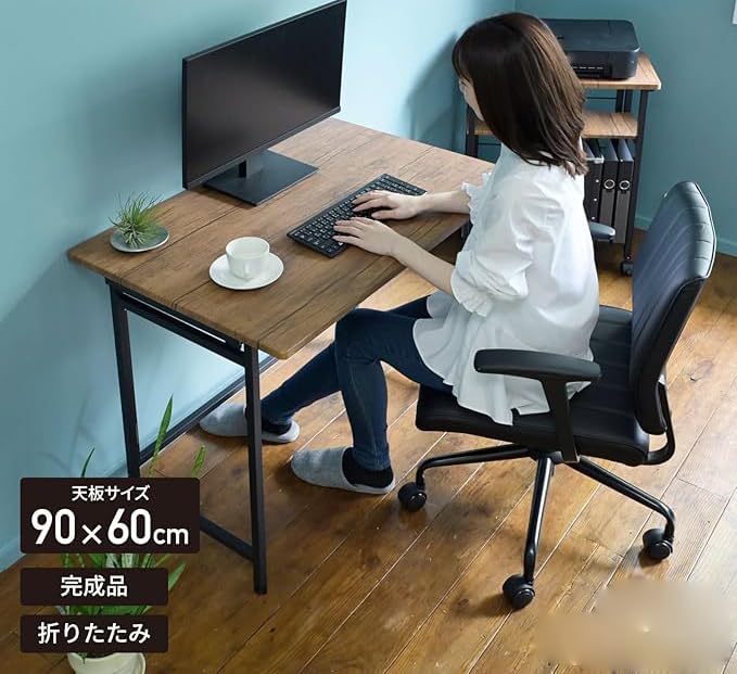 Amazon | デスク 折りたたみ パソコンデスク コンパクト アジャスター