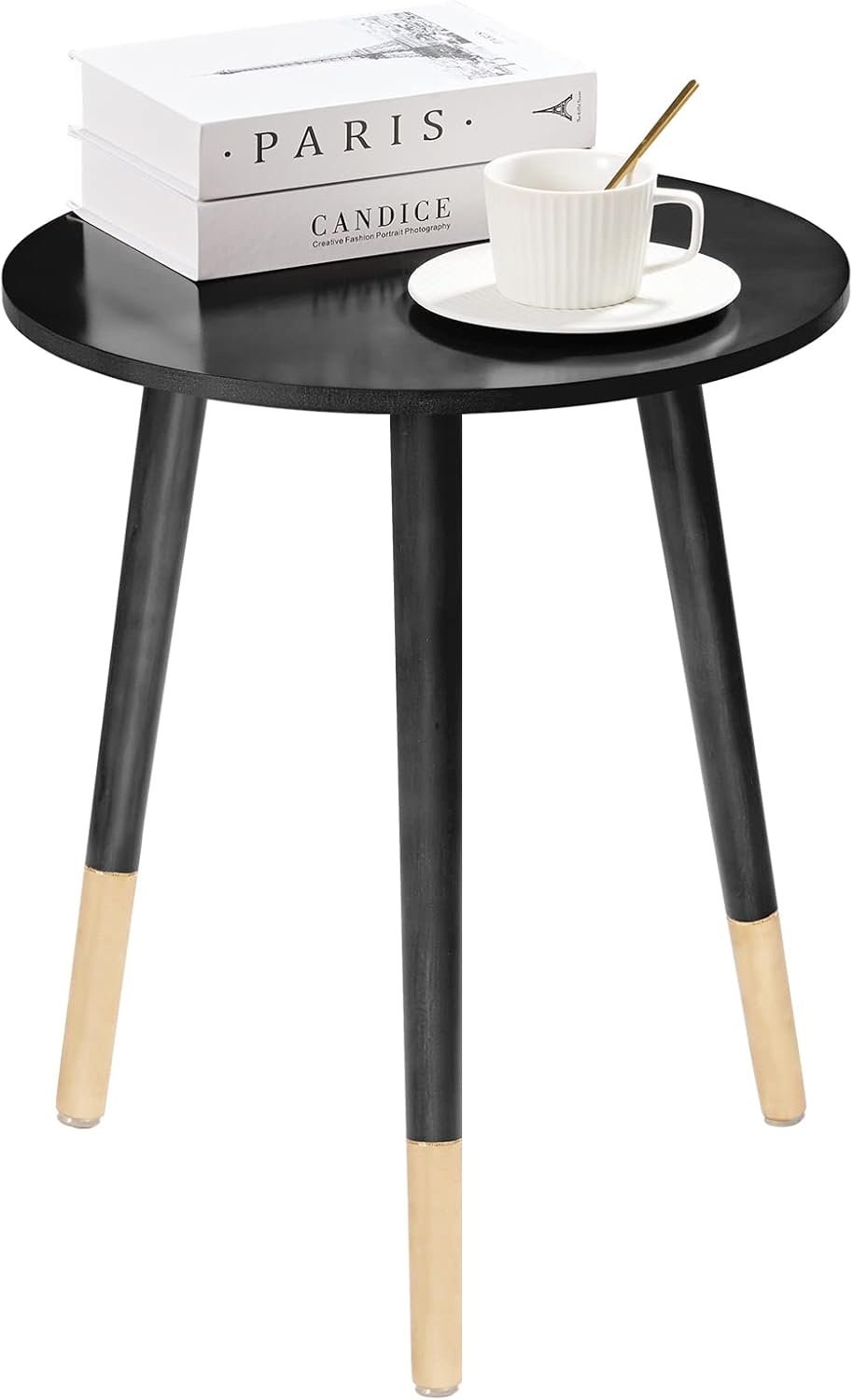 Apicizon Small Round Side Table, Nightstand End Table for