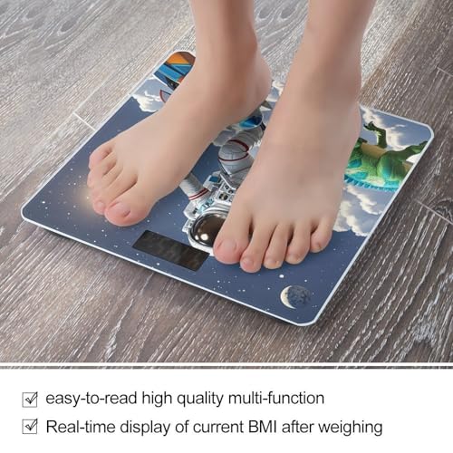 Báscula digital para baño con vidrio templado y pantalla LED miniatura 5