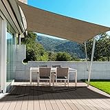 PureFit Toldo rectangular para patios, 3,7 x 4,9 m, color marrón