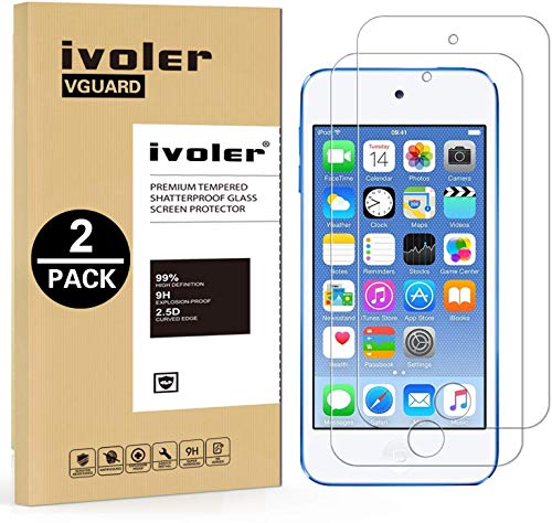 ivoler [2 Pack] [Tempered Glass] Screen Protector Compatible iPod Touch 7G 2019 6G