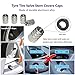 Aootf Tire Covers for RV Wheel -Trailers Tire Covers Set of 4 and Tire Tools 14 Sets for Motorhome Wheel Covers RVS,Boat,Waterproof Reflective Safety Tire Protectors Fits 26