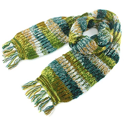 Écharpe en grosse maille tricotée LOUDelephant vert