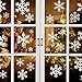 Naler 96 Schneeflocken Fensterbild Abnehmbare Fensterdeko Statisch Haftende PVC Aufkleber Winter Dekoration