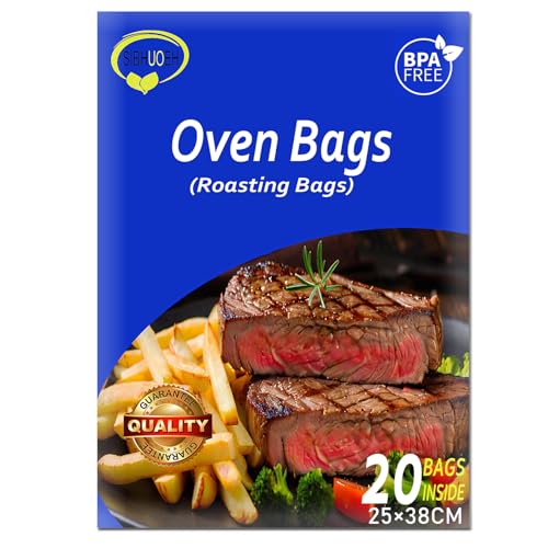 20 Count Oven Bags for Roasting Oven Bags Cooking Roasting Bags for Chicken Meat Ham Seafood Vegetable 10 x 15