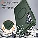 Mangix for Samsung Galaxy A16 5G Phone Case, with 2-Pack Tempered Glass Screen Protector and Camera Lens Protector, Translucent Back Shockproof Phone Cover for Samsung Galaxy A16 5G (Green)