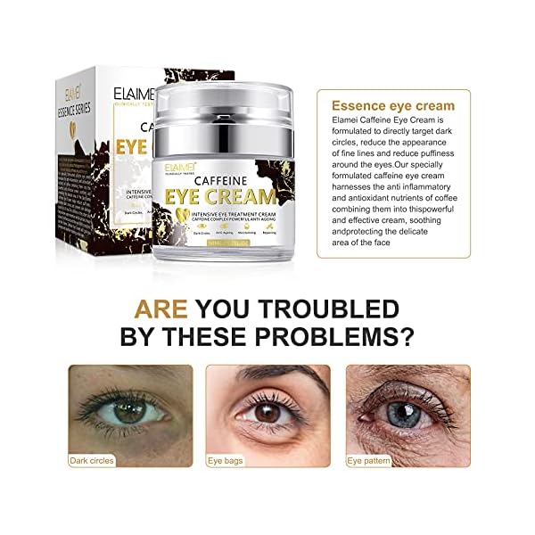 Caffeine-Eye-Cream-Anti-Wrinkle-Eye-Cream-for-Dark-Circles-and-Puffiness-with-Collagen-Puffiness-WrinklesCrows-Feet-Eye-Lift-Treatment-For-Men-Women ELBBUB Caffeine Eye Cream, Anti Wrinkle Eye Cream and Puffiness-with Collagen, Puffiness, Wrinkles,Crows Feet Eye Lift Treatment For Men & Women