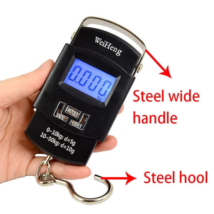 Image of Luggage Scale with Battery Automatic Reading, Many Ways of use, Accurate Numbers, The Perfect Multifunctional Scale, a Good Helper for Your Travel and Fishing