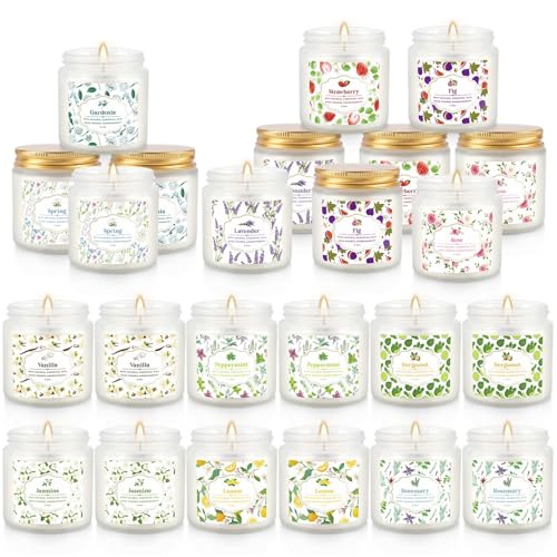 Image of 24 Pack Candles for Home Scented Aromatherapy Candles Gifts Set for Women, Natural Soy Wax Candle, 3.5 oz Long Lasting Candles, Birthday, Valentine, Christmas, Anniversary Present