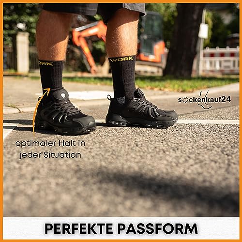 Foto von sockenkauf24 10 oder 20 Paar Herren Arbeitssocken WORK 10201 (Schwarz/Grau Meliert 10 Paar 47-50)