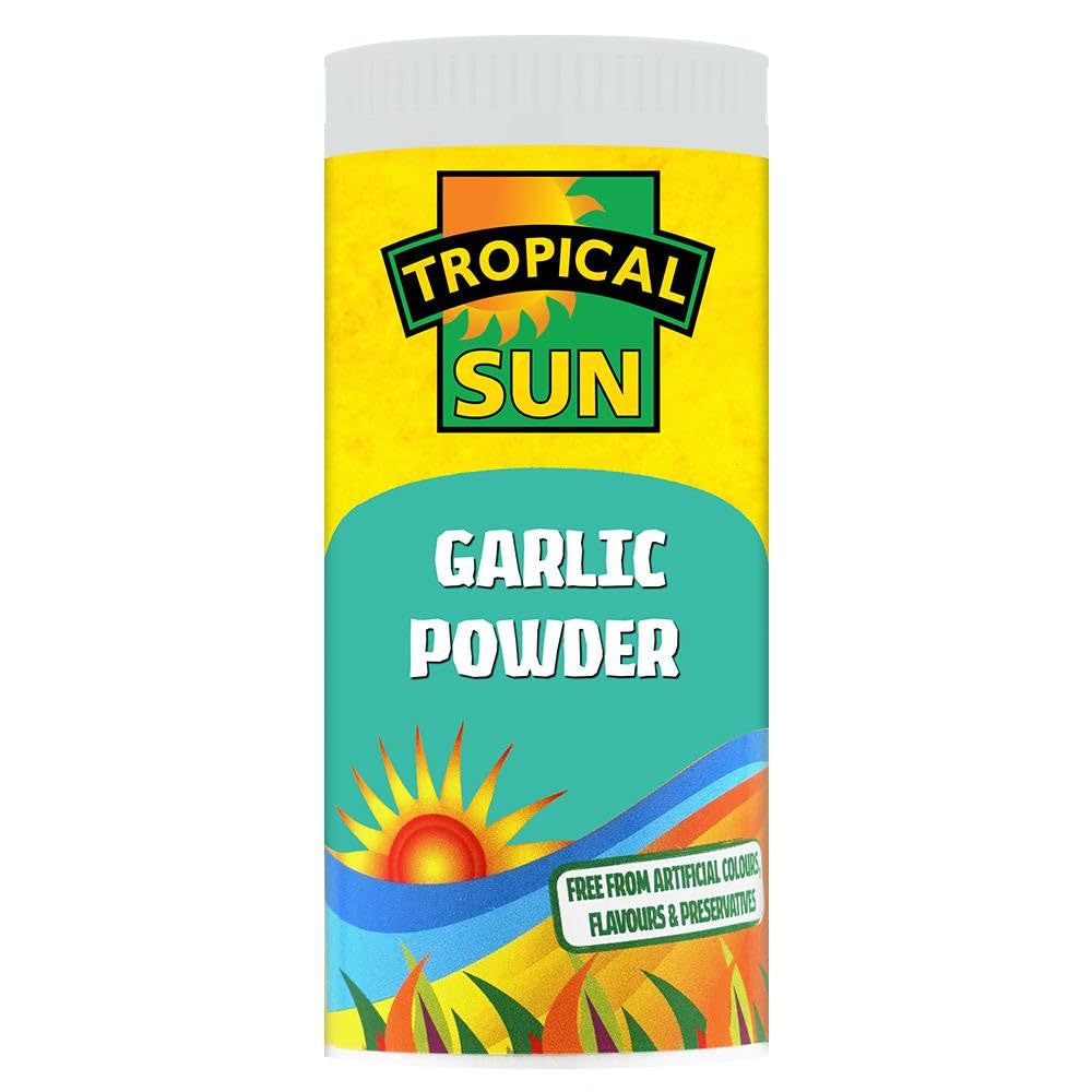 Tropical Sun Garlic Powder – Pure Ground Dehydrated Garlic for Cooking, Grilling & Seasoning – 100g