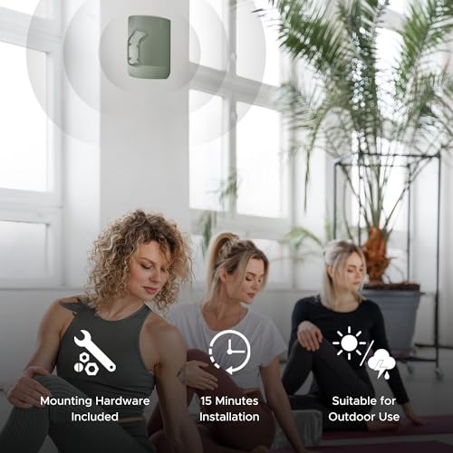 Image of Sound Bass Move Speaker Wall Mount Bracket, Weatherproof, Green | Compatible with Sonos Move & Move 2, Including Mounting Accessories