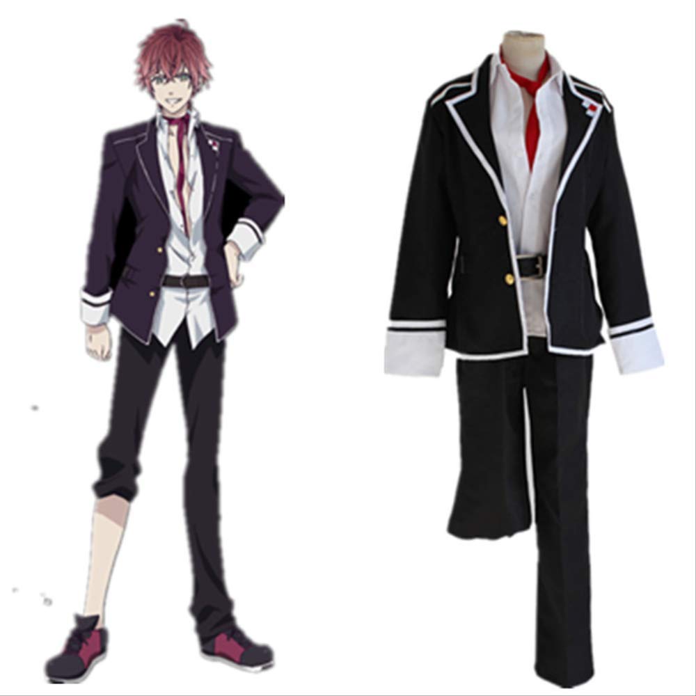 BELUNOT Anime Diabolik Lovers Sakamaki Ayato Cosplay Costume Full Set School Uniform (Jacket + Pants