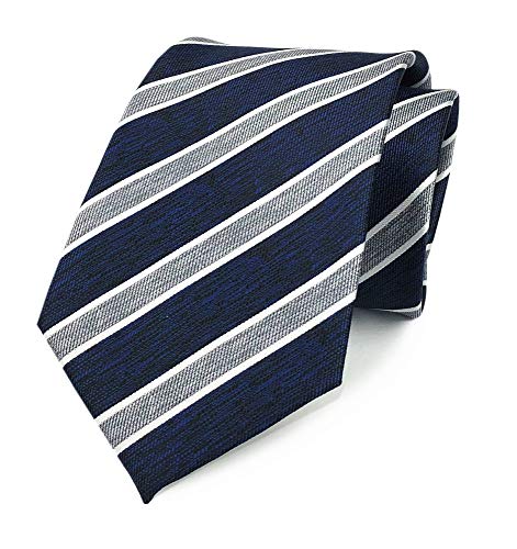 Image of Elfeves Men's Modern Striped Patterned Formal Ties College Daily Woven Neckties