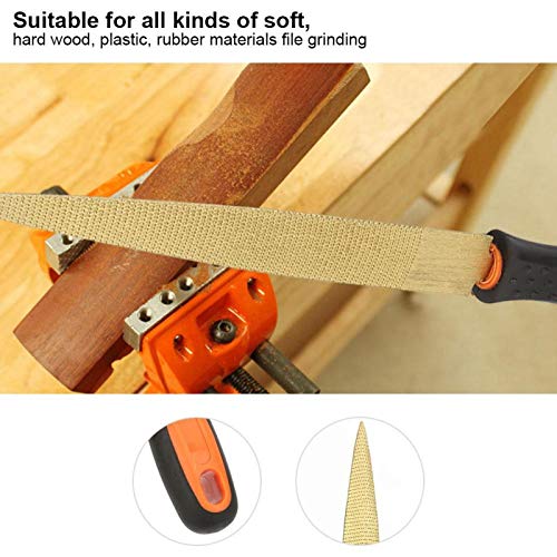 Aramox Hartholzfeile, Kohlenstoffstahl Holzbearbeitung Gold Doppelseitige Feile Hartholz Handschneider Holzschnitzwerkzeug Feine Zähne(8in)