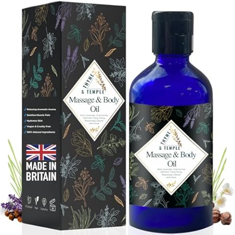 THYME AND TEMPLE Aromatic Massage Oil for Relaxation Cover